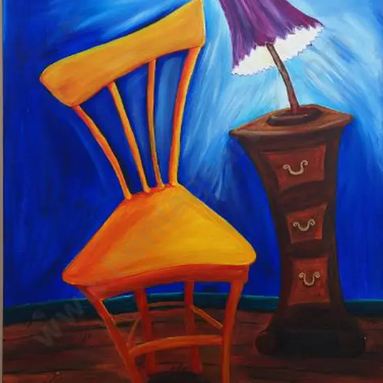 DRAYTON, Tina (21st Cent.) - Chair and Lamp, Stylised
