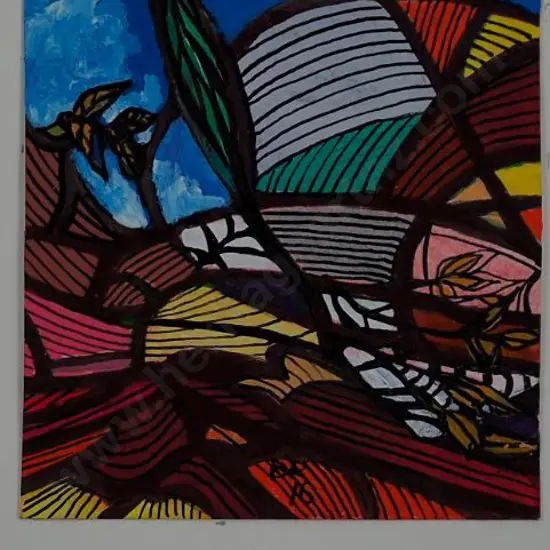 RIMMER, David (21st Cent) - Stained Glass Flowers