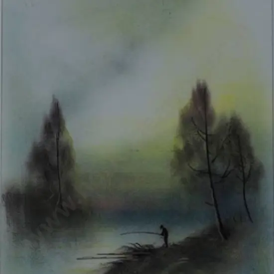 UNKNOWN Artist (A10) - Fisherman on Beach