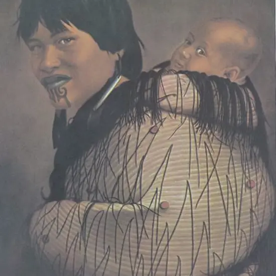 LINDAUER, Gottfried (1839-1926) - Ana Rupene and Child