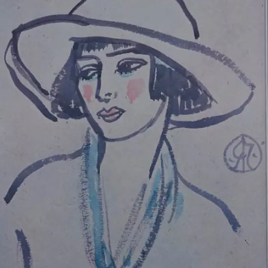 McINTYRE, Raymond (1879-1933) - Girl in a Broad-Brimmed Hat