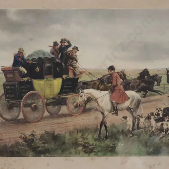 KILBURNE, Goodwin (1839-1924) - News from Town - Handcoloured print dated 1899