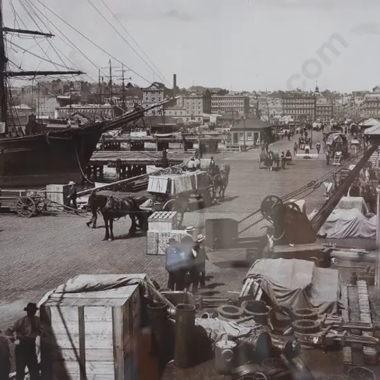 AUCKLAND - Queen Street Wharf -Feb 1904 - Queen Street Wharf - 8 February 1904