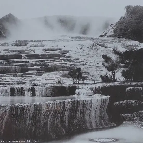 VALENTINE, George (1852-1890) - White Terraces, Lake Rotomahana 1885