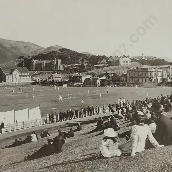 WELLINGTON Photo c. 1914 (Photographer unknown) - Cricket at the Basin Reserve, Wellington c.1914