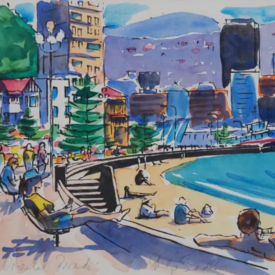 BEADLE, Philip (1959-) - Oriental Parade, Wellington