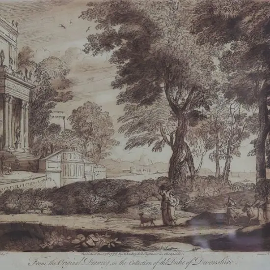 LORRAIN, Claude (1600-1682) - Italianate Home in Romantic Landscape