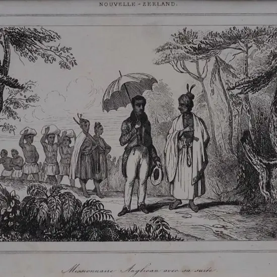 DANVIN, Victor Felix (1802-1842) - Anglican Missionary with His Followers c. 1835