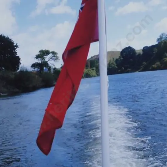 UNKNOWN - River Sailing with Flag Flying