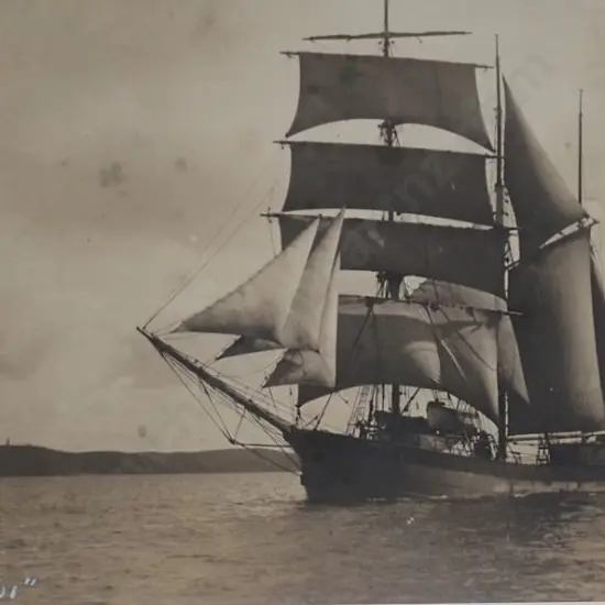 Sailing Ship 'Wanganui' -  c.1890 - Unknown Photographer - A38 - 19th Century Sailing Ship 'Wanganui' c.-1890