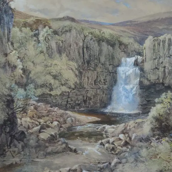 WATERFALL Cascading into Stream  - Waterfall cascading into  Stream