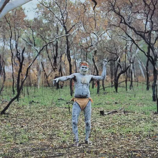 GINN, Victoria (1952-) - Man from Arnhemland (N.E. Australia) performing Ritual Dance