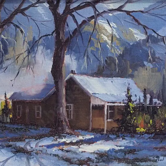 BARTLETT, Neil J. (Active 1970s-90s) - Cottages at Arrowtown - 1984