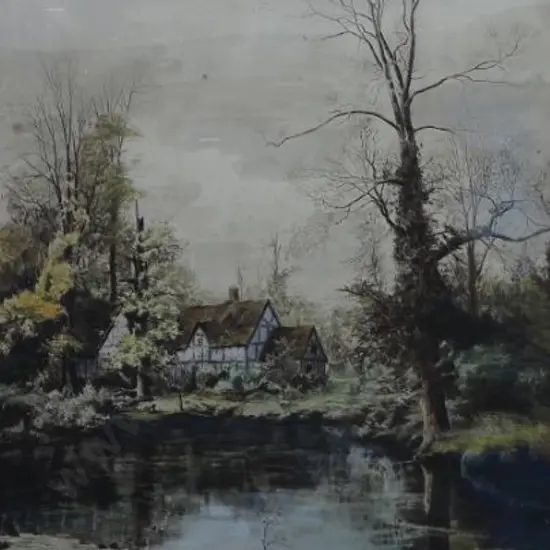 ADAMS, Douglas - Autumn Gold - Cottage by Lake