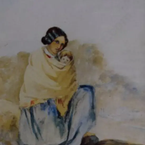 OLIVER, Richard A. (1811-1889) - Maori Mother & Child c. 1850