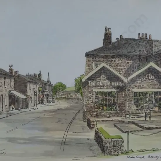 ARTHUR, George (Early 20th Cent.) - Main Street, Burley in Wharfedale