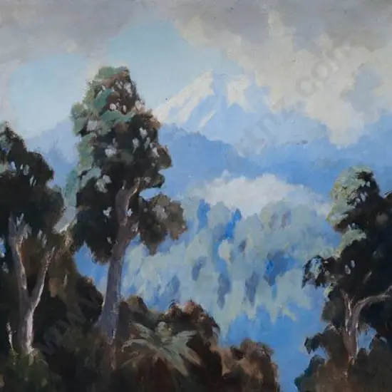 LATTEY, Edward B. (1899-1986) - Ruapehu from Ruawata