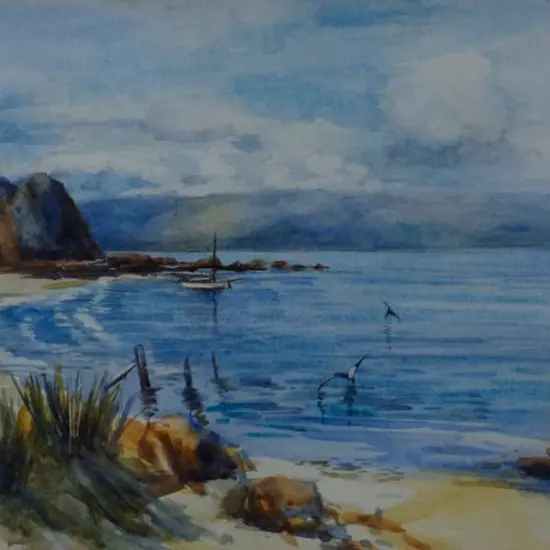 McELDOWNEY, Iva (c.1915-1930) - Wellington South Coast Looking Towards Harbour, 1919