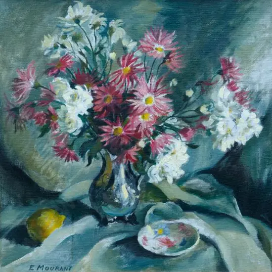 MOURANT, Elise (1921-1990) - Chrysanthemums on Table