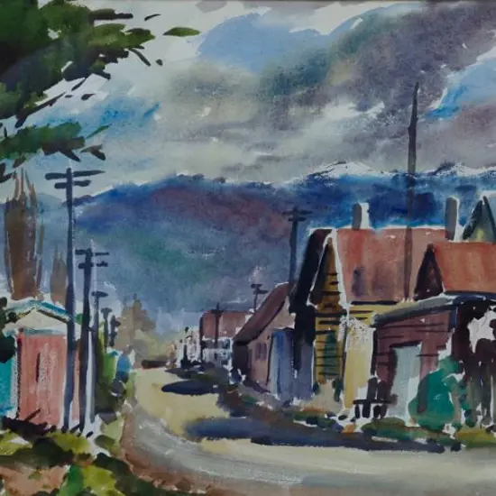 WONG, Albert L. (c.1950-1970) - Back Street, Reefton