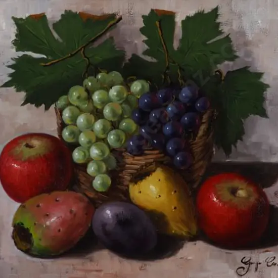 CACCIAPOUTI, Giuseppe (1969-) - Still Life - Grapes and Mango