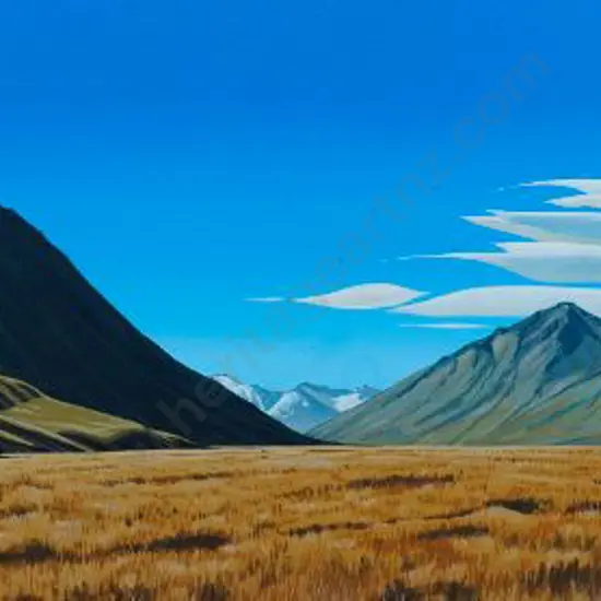 EATON, Michael (1937-) - Looking Northwest from Godley Peak Station