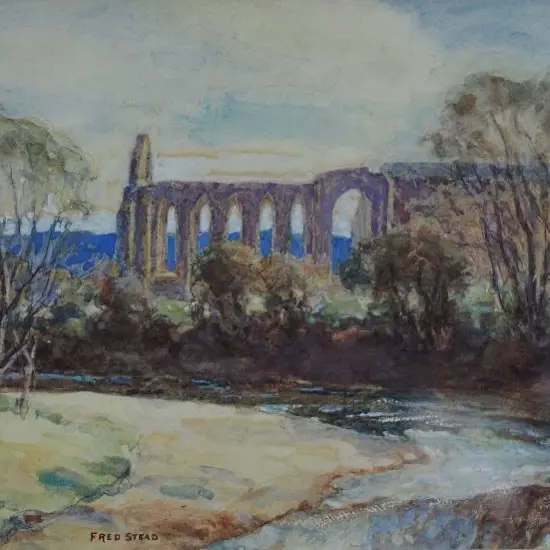 STEAD, Fred (1863-1940) - Ruined Building in Country