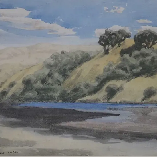 MOORE, John Lysaght (1897-1965) - River against Hills