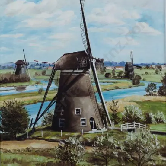 SANGL, Harry (1928-) - Windmills at Kinderdijk