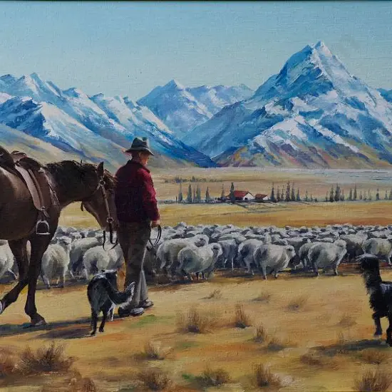 SCAIFE, Peter (1928-2011) - Mustering at Glen Tanner Station