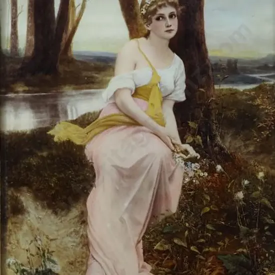UNKNOWN Artist - Wistful Lady Seated by River
