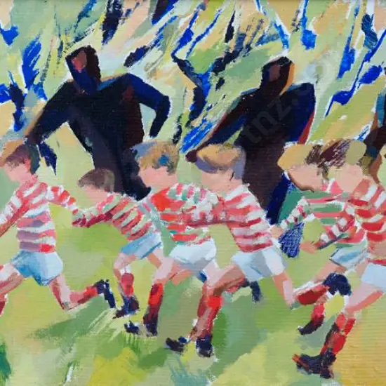 HEINZ, Valerie Olga (1928-) - Players & Parents (Children playing Rugby)