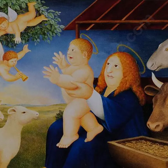 COOK, Beryl (1926-2008) - Virgin & Child