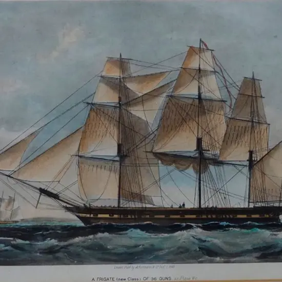 FIELDING, N. - Frigate - dated 1840