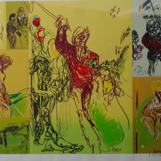 TOPOLSKI, Feliks (1907-1989) - Royal St Georges Golf Club (with sketches of golfers)