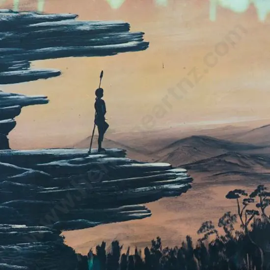 UNKNOWN - Aboriginal on Rock