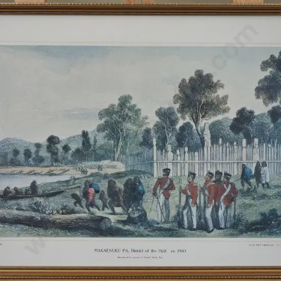 BREES, Samuel Charles (1810-1865) - Makaenuku Pa, Hutt District (1843) & Barrett's Hotel, Wellington (1843)