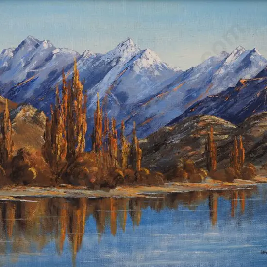 REEVES, Ivan - Southern Alps with Lake - 1982