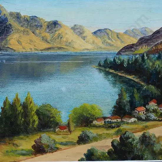 SPINK, George Gold (1889-1962) - Southern Lakes with Houses