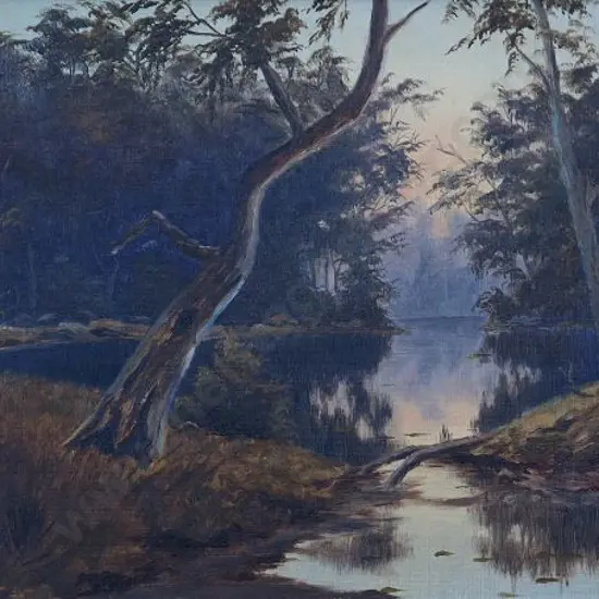 CHRISTMAS, Ernest W.  (1861-1918) - On the Murray River, 1891