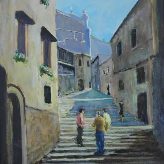 HAMMOND, Jack - European Street with Passers By