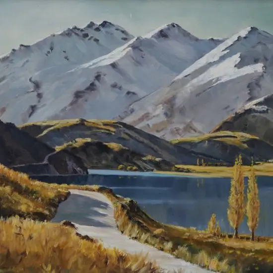 GILL, E.J. - Southern Alps with Lake & Road