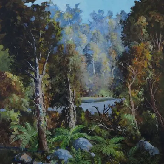 COTTON, G.W. - Forest Scene with Stream