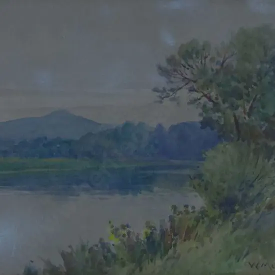 GIBB, William Menzies (1859-1931) - River & Mountain