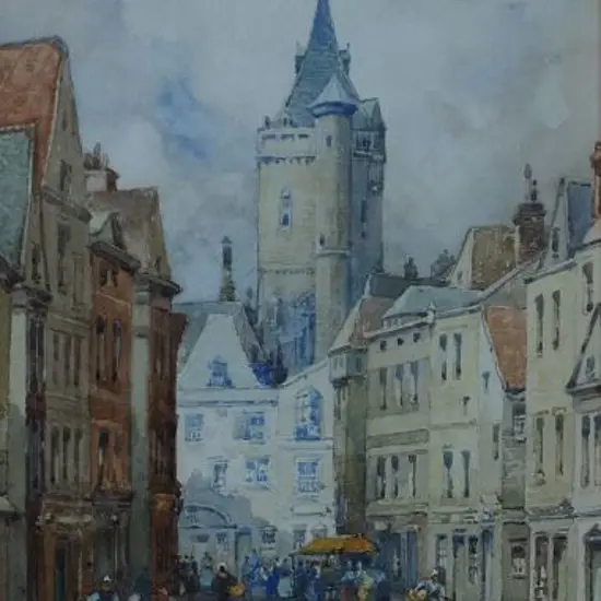 MILLER, James Robertson (1880-1912) - Church of St Pierre, Matines (19th Cent.)