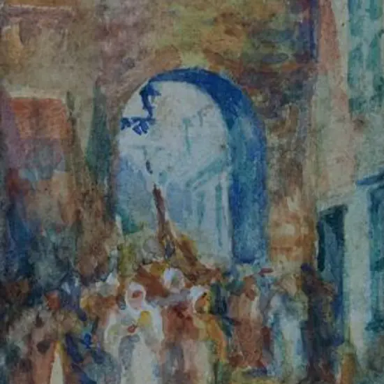 KNOWLES, A.L. - Middle Eastern Street, 1916