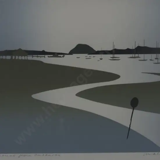 WARR, Malcolm George (1939-) - The Mount from Omokaroa (Mt Maunganui)