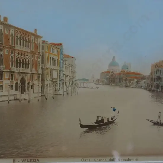 UNKNOWN Photographer (A43) - VENICE - Pair of Handcoloured Early 20th Century  Photos