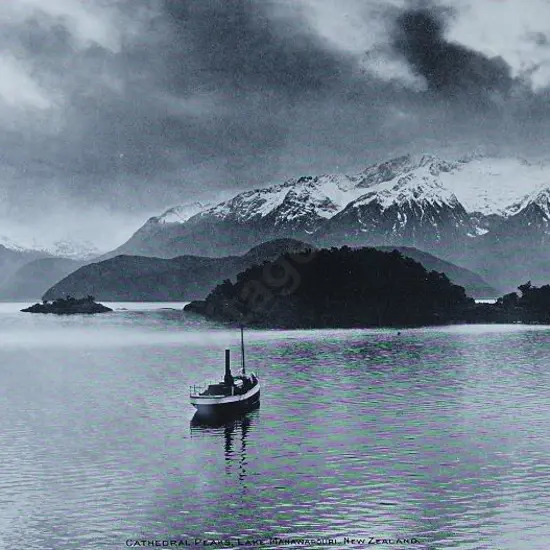 UNKNOWN - Cathedral Peaks, Lake Manawapouri (sic) , New Zealand