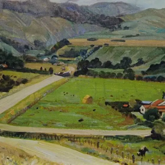 RICHARDSON, Harry Linley (1879-1947) - Road to Hills, Manawatu
